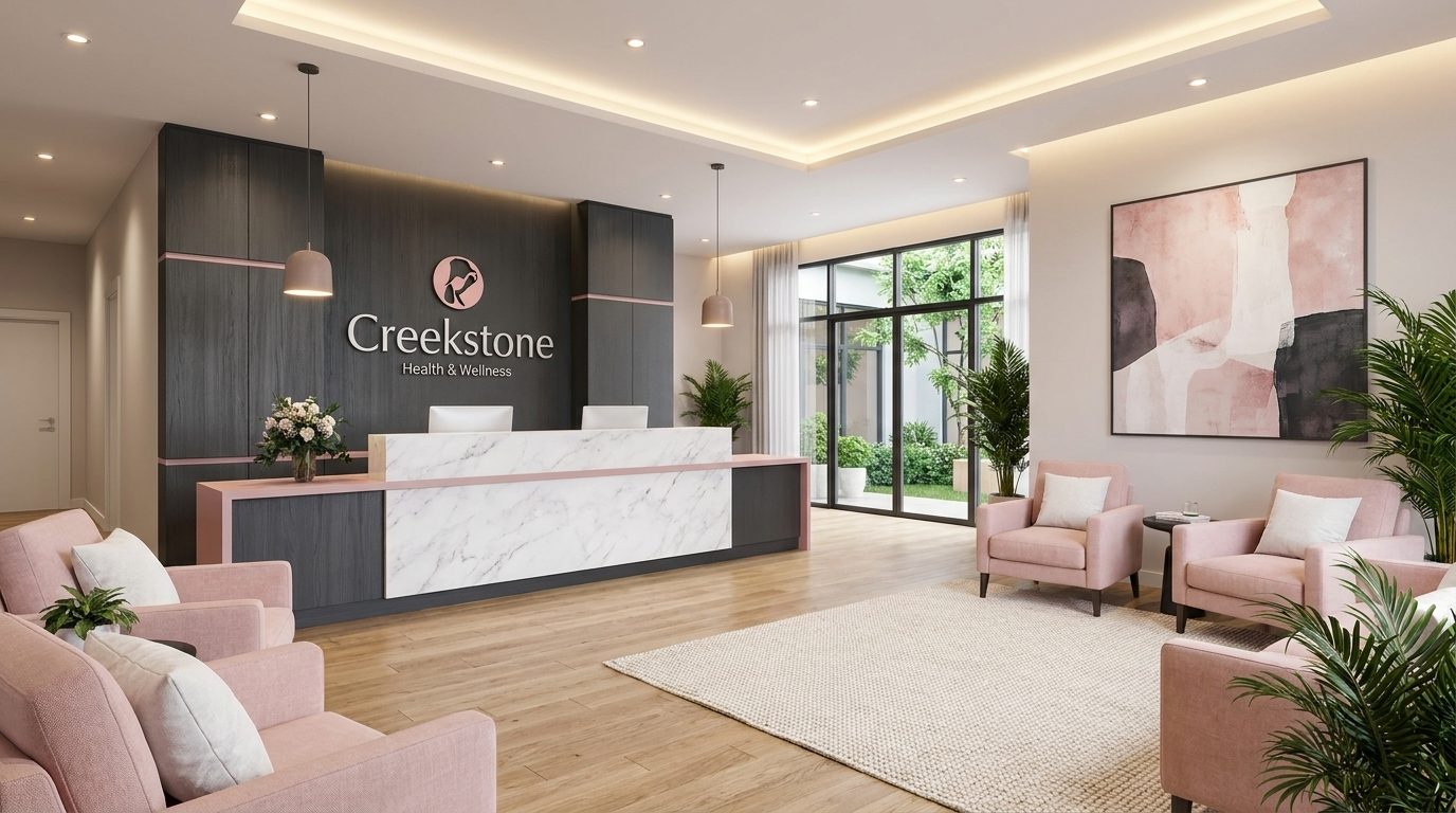 The lobby at Creekstone